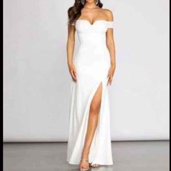 BRAND NEW DRESS THE POPULATION LOGAN OFF-THE-SHOULDER SWEETHEART DRESS - Picture 10 of 16